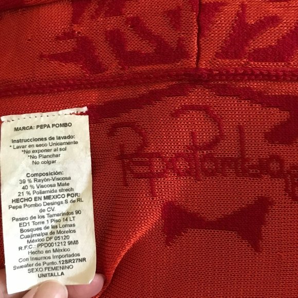 Pepa Pombo Vibrant Orange & Red Knit Jacket - Picture 7 of 9